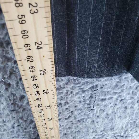 Nygard Slims Pants Womens Medium Black Pinstriped Ankle Stretch Pull-On Style - Picture 6 of 9